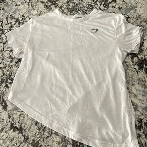 Gymshark sharkbite asymmetrical tee small white